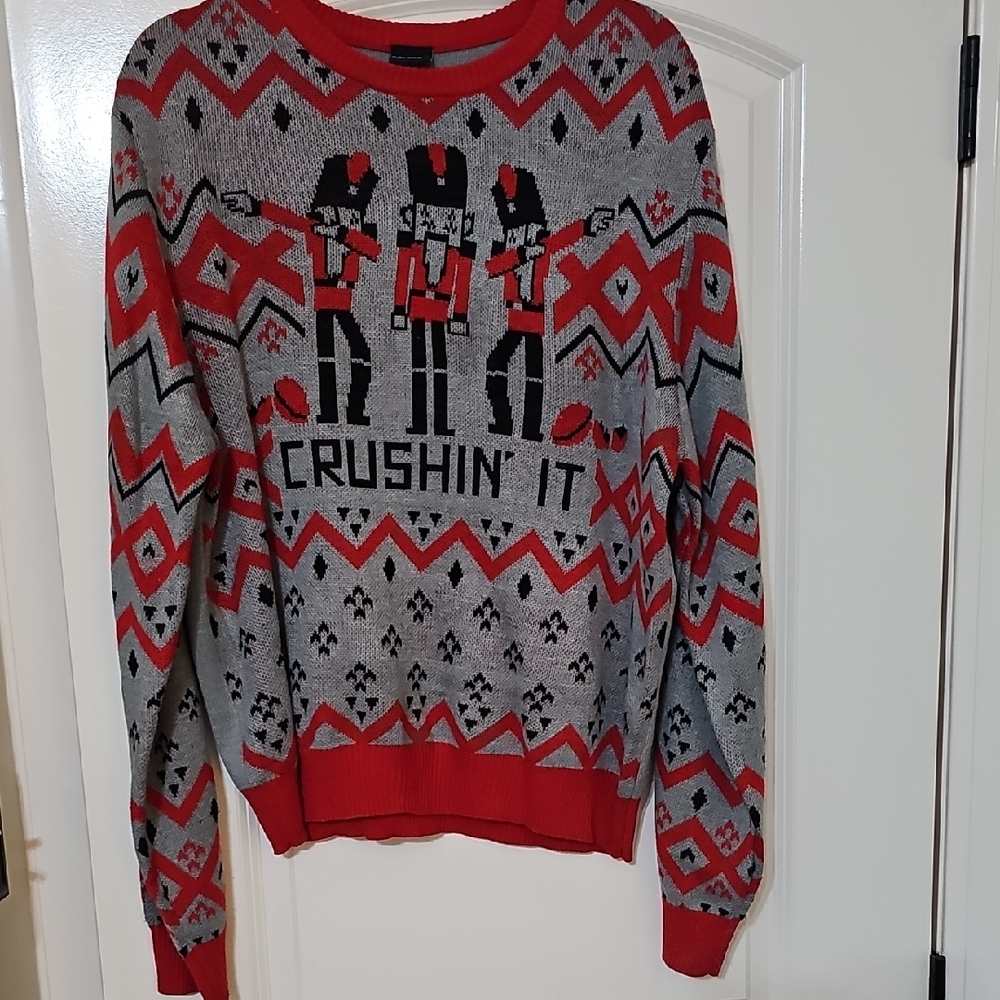 L XL Crushing It Nutcracker Ugly Sweater